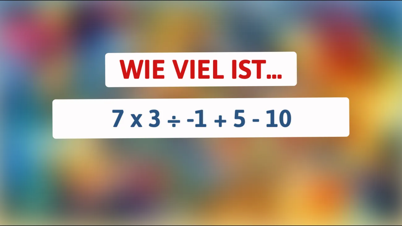 Dieses Rätsel bringt nur die intelligentesten Köpfe ins Schwitzen: Kannst du die Lösung finden?"
