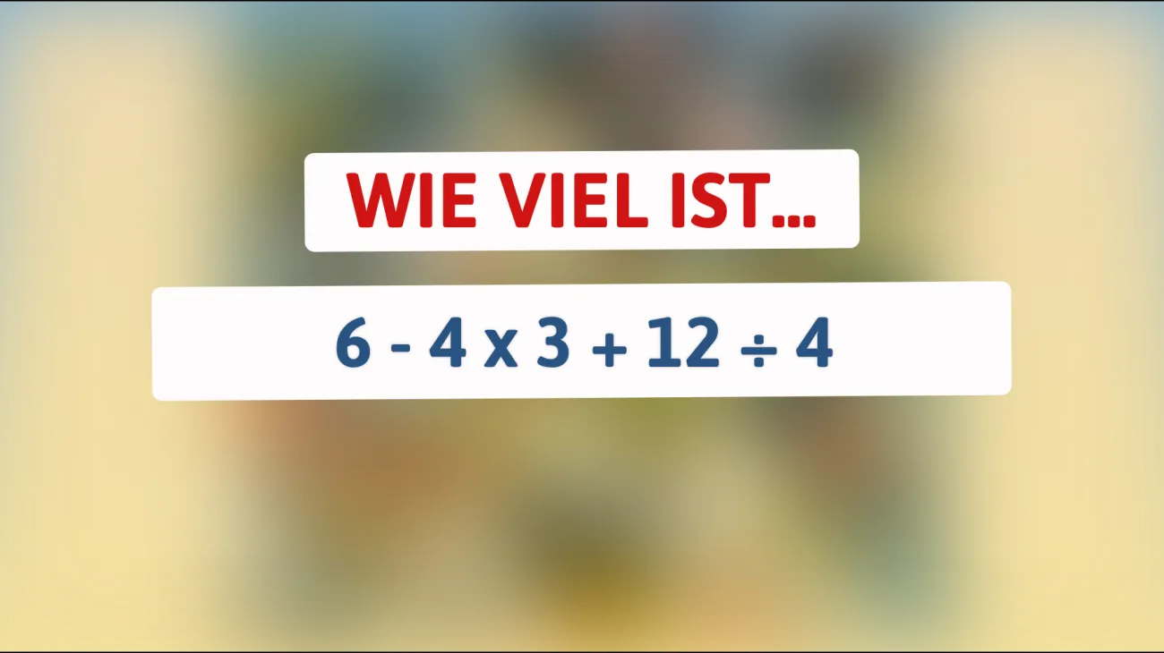 Nur Genies werden die Lösung zu diesem mathematischen Rätsel sofort erkennen! Bist du einer von ihnen? Entdecke die Antwort, die alle rätseln lässt!"